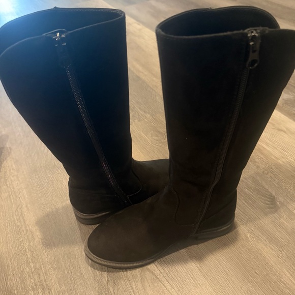 Black Suede Girl Boots - Picture 5 of 6